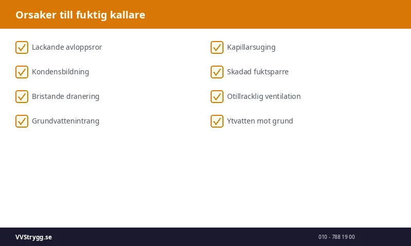 Orsaker till fuktig kallare