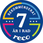 Reco.se rekommenderat företag 7 år i rad