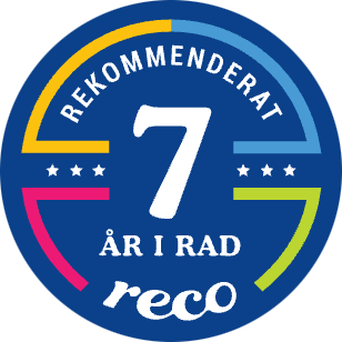 Reco.se rekommenderat företag 7 år i rad