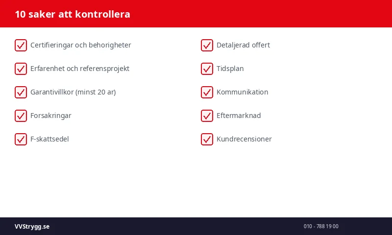 10 saker att kontrollera