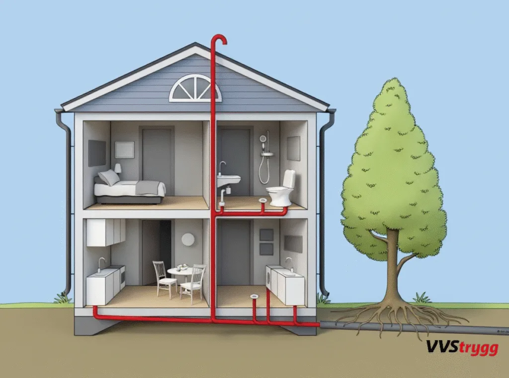 VVStrygg tekniker utför relining av avloppsrör
